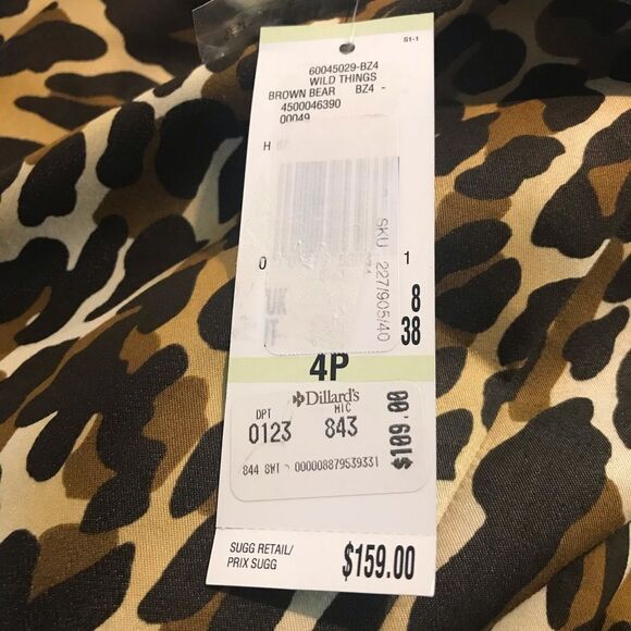 Kasper Skirt Suit Women's Size 4P Leopard Print 2-Piece Set Skirt & Blazer NWT - Picture 6 of 9